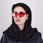 عینک مدرن گربه ای قرمز