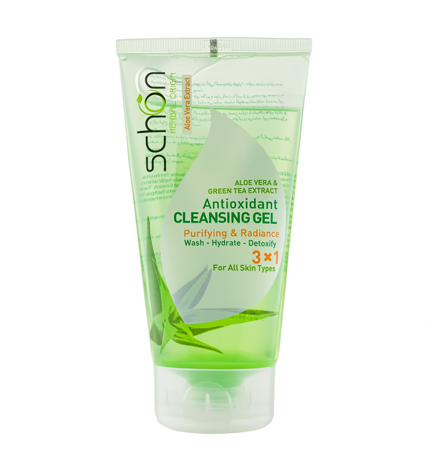 ژل شستشوی صورت آنتی اکسیدان حاوی عصاره آلوئه ورا و چای سبز 150ML - شون