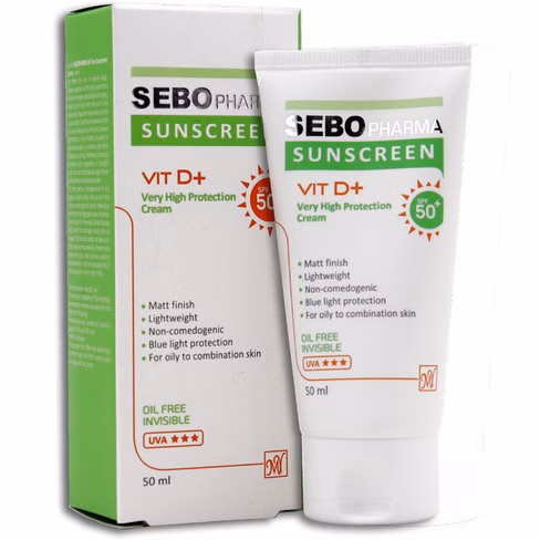 کرم ضدآفتاب SPF50 فاقد چربی بی رنگ سبو فارما 50ML - مای