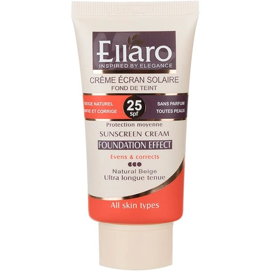 کرم ضد آفتاب SPF25 کرم پودری انواع پوست بژ طبیعی - الارو