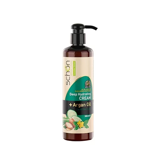 کرم مرطوب کننده پمپی خیار و آرگان 300ML - شون