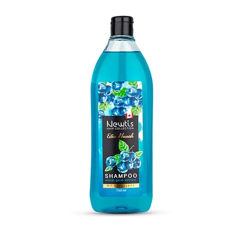 شامپو موی سر آبی رنگ اکسترا نوریش 750ML - نیوتیس