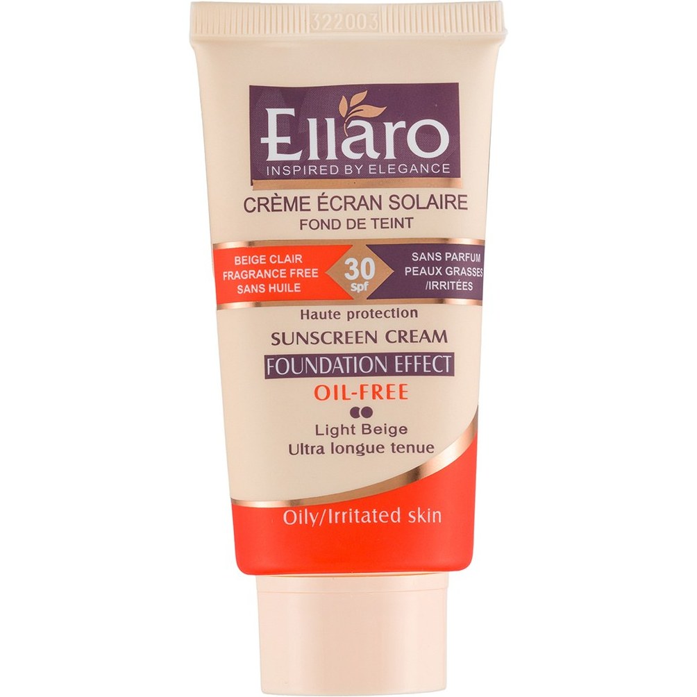 کرم ضد آفتاب SPF30 کرم پودری مات فاقد چربی بژ روشن - الارو