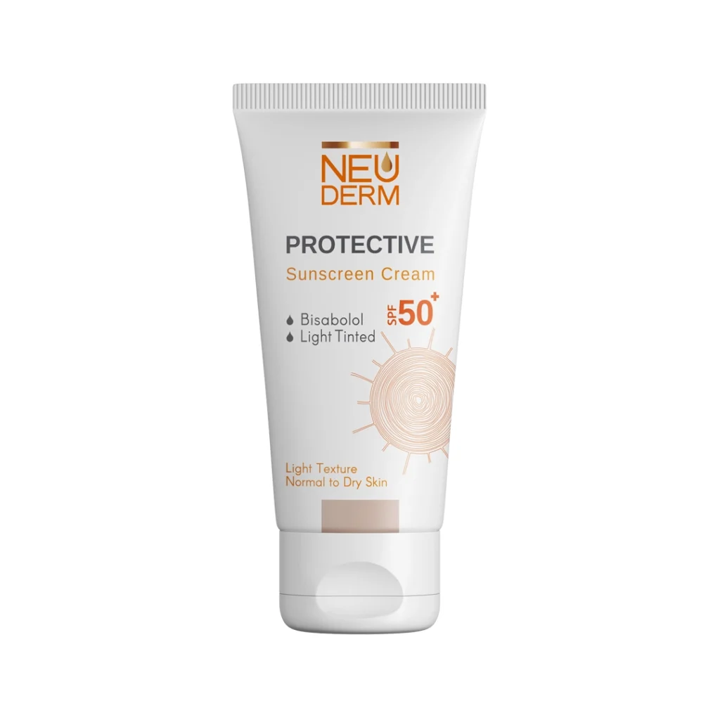 کرم محافظ آفتاب +SPF50 رنگی روشن 50ML - نئودرم