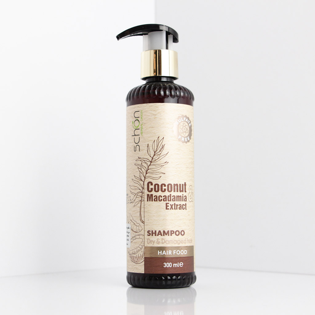 شامپو موی سر مغذی فاقد سولفات ماکادامیا و نارگیل 300ML - شون