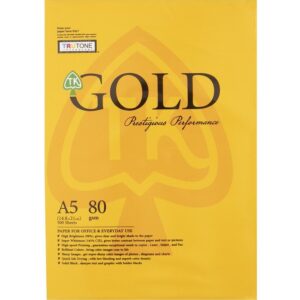 کاغذ 80 گرمی سایز A5 بسته 500 عددی - گلد