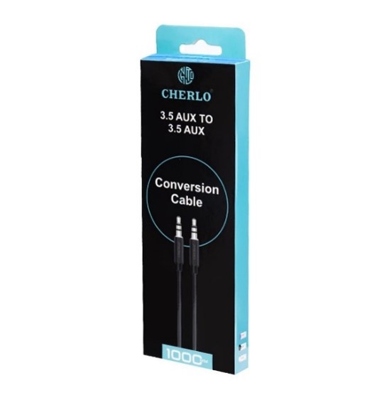 کابل تبدیل AUX به CH-AUX-AUX02 ،AUX آبی 100 سانتی متر - چرلو
