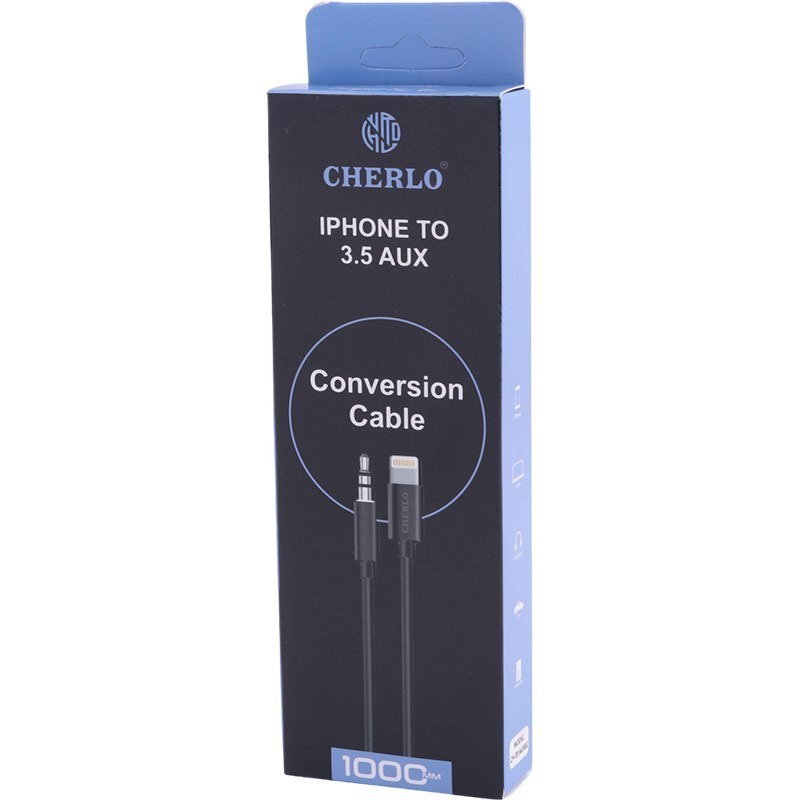 کابل تبدیل AUX به لایتنینگ CH-IP/AUX02 مشکی - چرلو