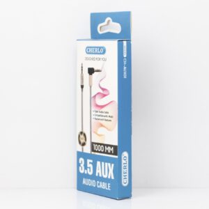 کابل تبدیل AUX به CH-AUX01 ،AUX فلزی طوسی ۱۰۰ سانتی متر – چرلو