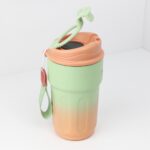 تراول ماگ پاستلی دماسنج دار انبه ای 500ML