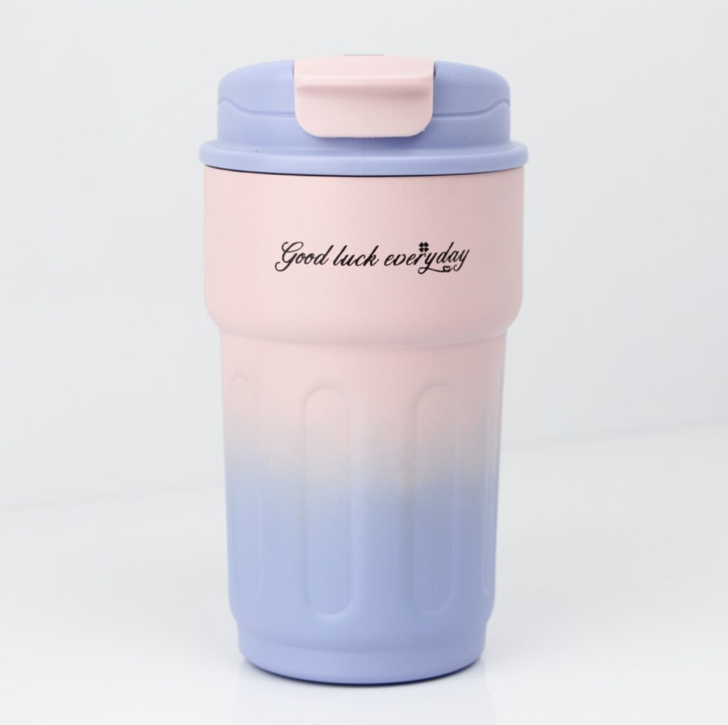 تراول ماگ پاستلی دماسنج دار بنفش 500ML