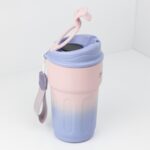 تراول ماگ پاستلی دماسنج دار بنفش 500ML