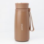 تراول ماگ بند سیلیکونی کاراملی INJOY 300ML