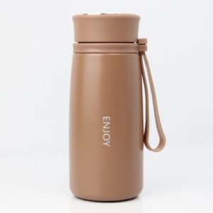 تراول ماگ بند سیلیکونی کاراملی INJOY 300ML