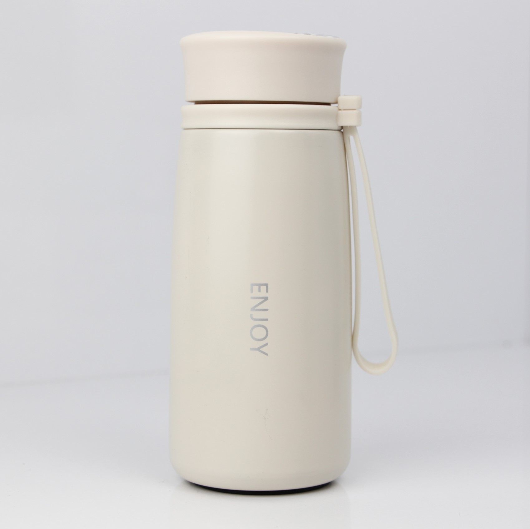 تراول ماگ بند سیلیکونی شیری INJOY 300ML